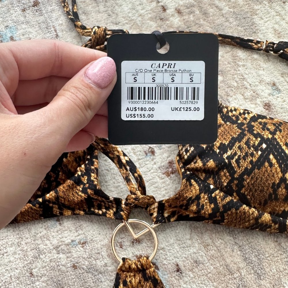 Capri One Piece Bronze Python Small - image 2